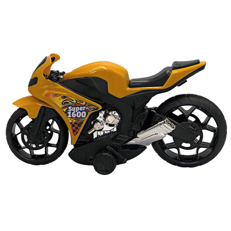 Super Moto 1600 Esportiva com Rodas com Fricção - Amarelo