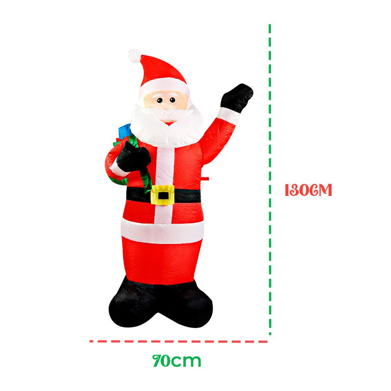 Papai Noel Inflável 1,30m Ar Livre Bivolt