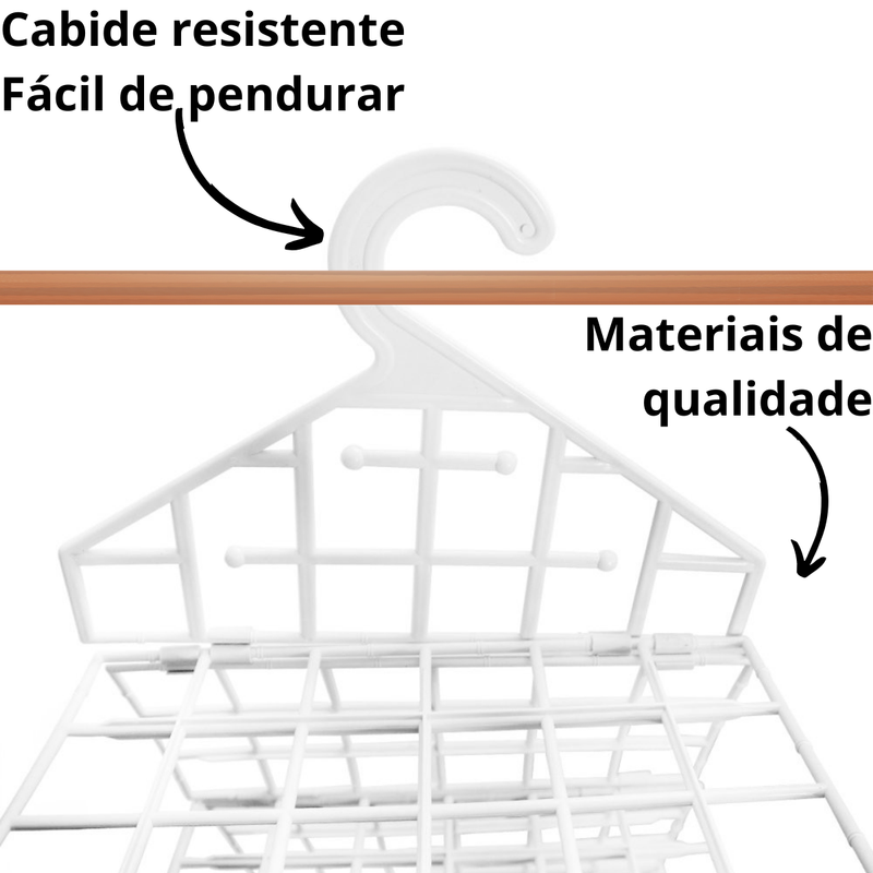 Organizador Suspenso Dobrável de 5 Níveis - Branco