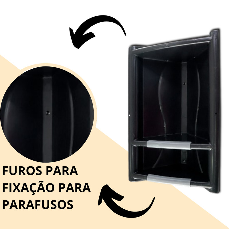 Suporte de Utilidades Preto para Canto