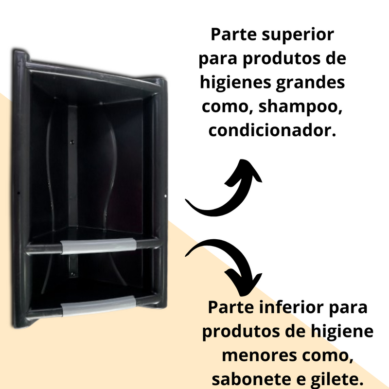 Suporte de Utilidades Preto para Canto