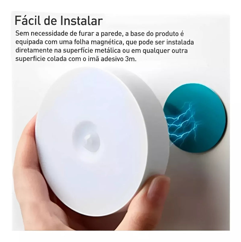 Luminárias Led S/ Fio Com Sensor Presença Usb Recarregáveis