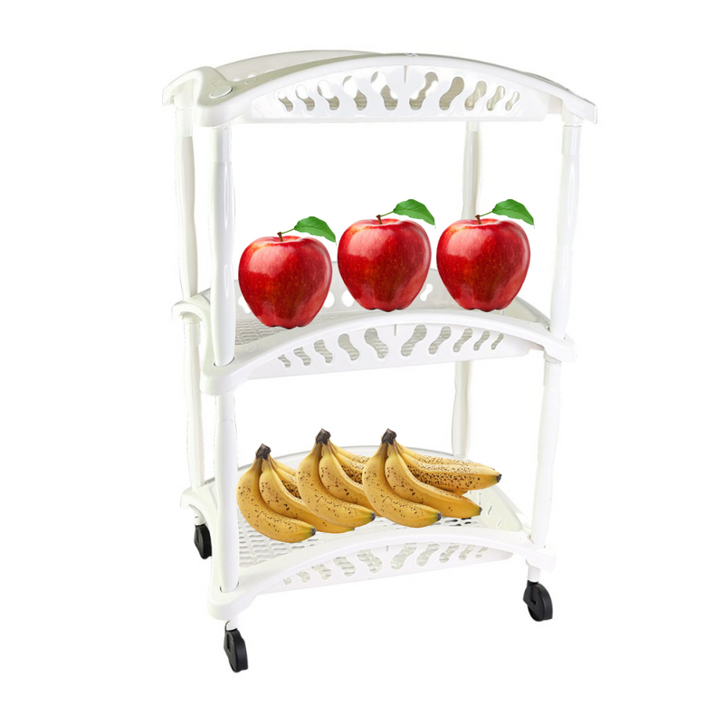 Organizador Vertical Triplo Fruteira Branco 3 Andares